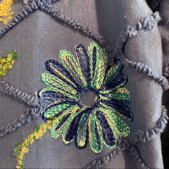 Vintage Coat Spring Retro Twee Floral Embroidered Button Up Jacket - Picture 6 of 13